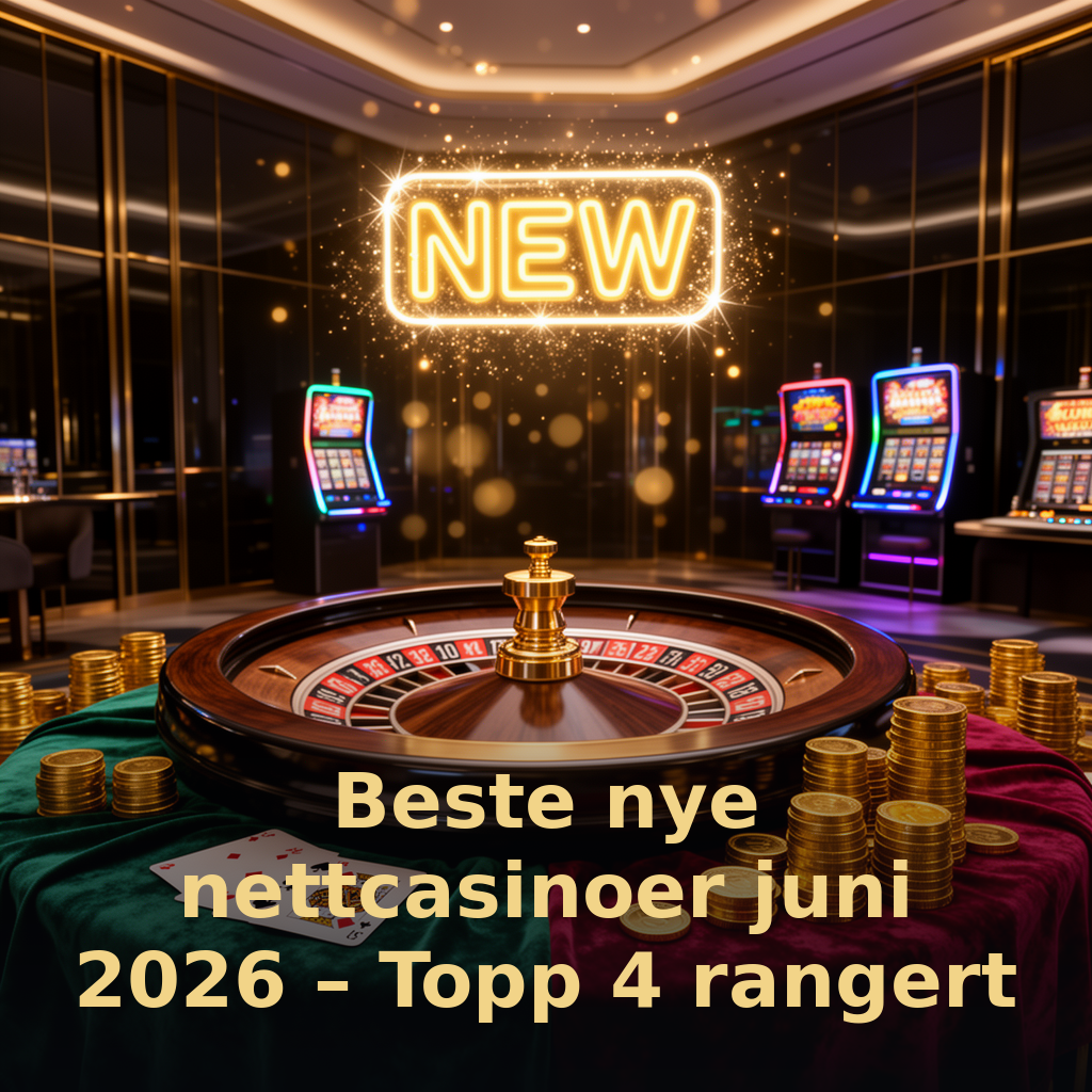 Beste nye nettcasinoer juni 2026 – Topp 4 rangert